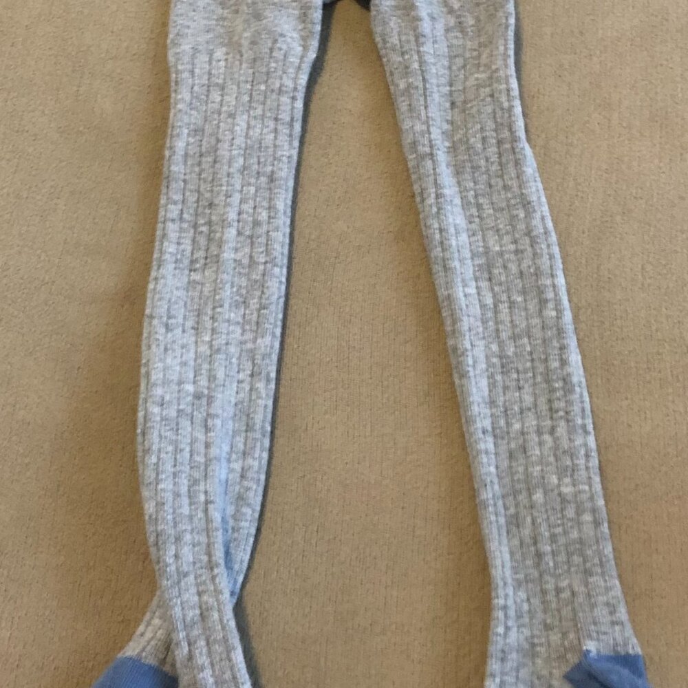 Mini Boden Girls Grey Tights Size 4-5 Years